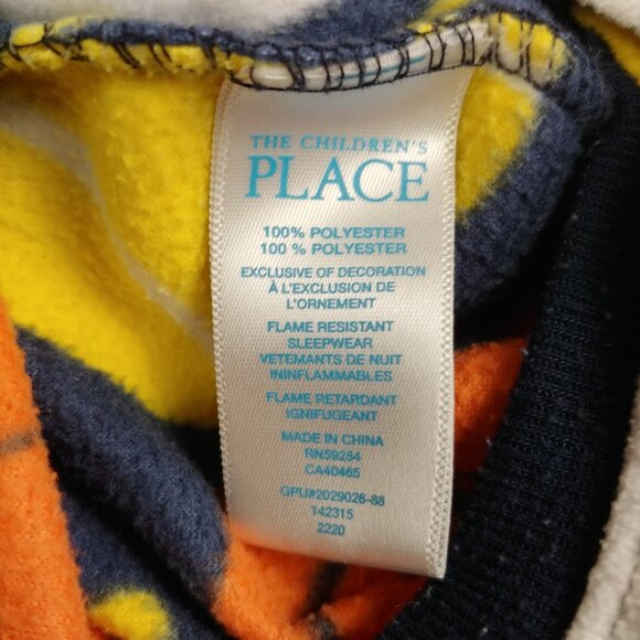 The Children's Place Ball Game Sports Pajama Fleece Footie 3-6 Months - Picture 10 of 11